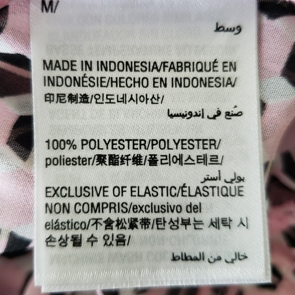 INC International Concepts Sheer Geometric Pattern Blouson Style Blouse--NWT--M - Picture 10 of 11